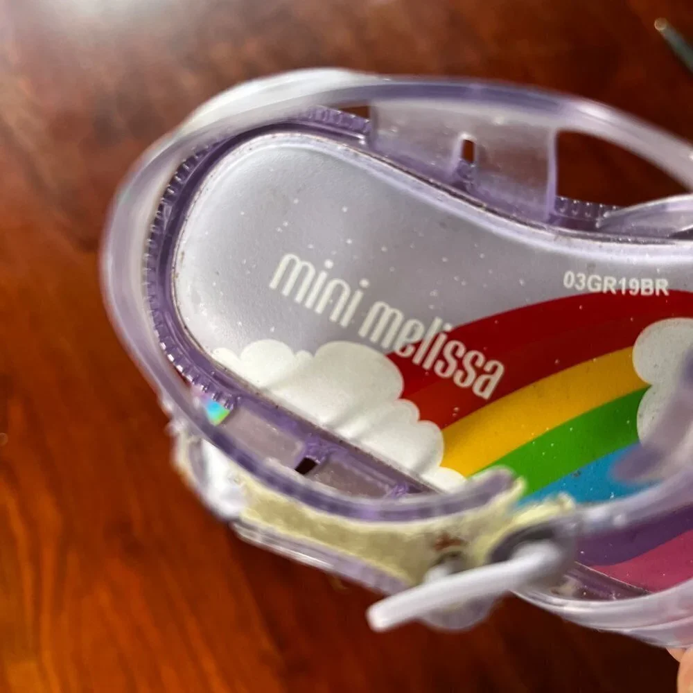 Mini‎ Melissa Possession Unicorn Purple Sandals- Size 5
